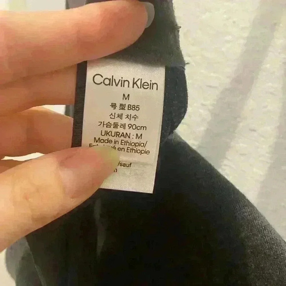 NWT Calvin Klein lightly padded triangle gray bra Sz M - Picture 3 of 3